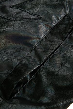 Concert Outfit Floral Stand Collar Leather Jacket