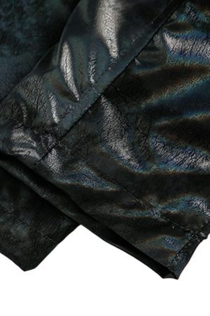 Concert Outfit Floral Stand Collar Leather Jacket