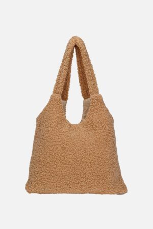 Concert Outfit Flower Sherpa Bag