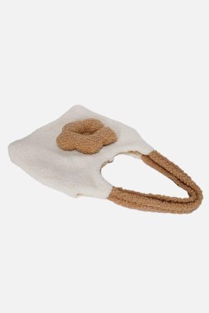 Concert Outfit Flower Sherpa Bag