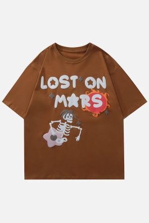 Concert Outfit Flower Skeleton Graphic Tee