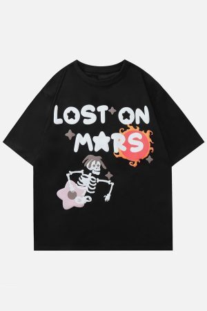 Concert Outfit Flower Skeleton Graphic Tee