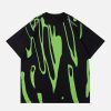 Concert Outfit Fluorescent Irregular Printing Tee