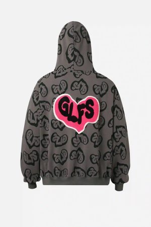 Concert Outfit Foam Heart Hoodie