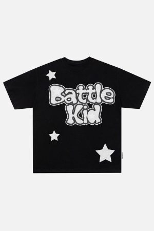 Concert Outfit Foam Printing Star Tee