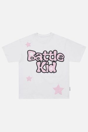 Concert Outfit Foam Printing Star Tee