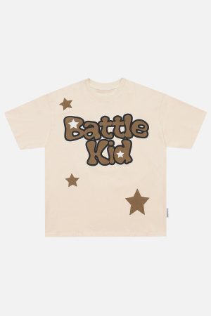 Concert Outfit Foam Printing Star Tee