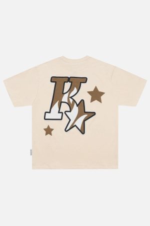 Concert Outfit Foam Printing Star Tee