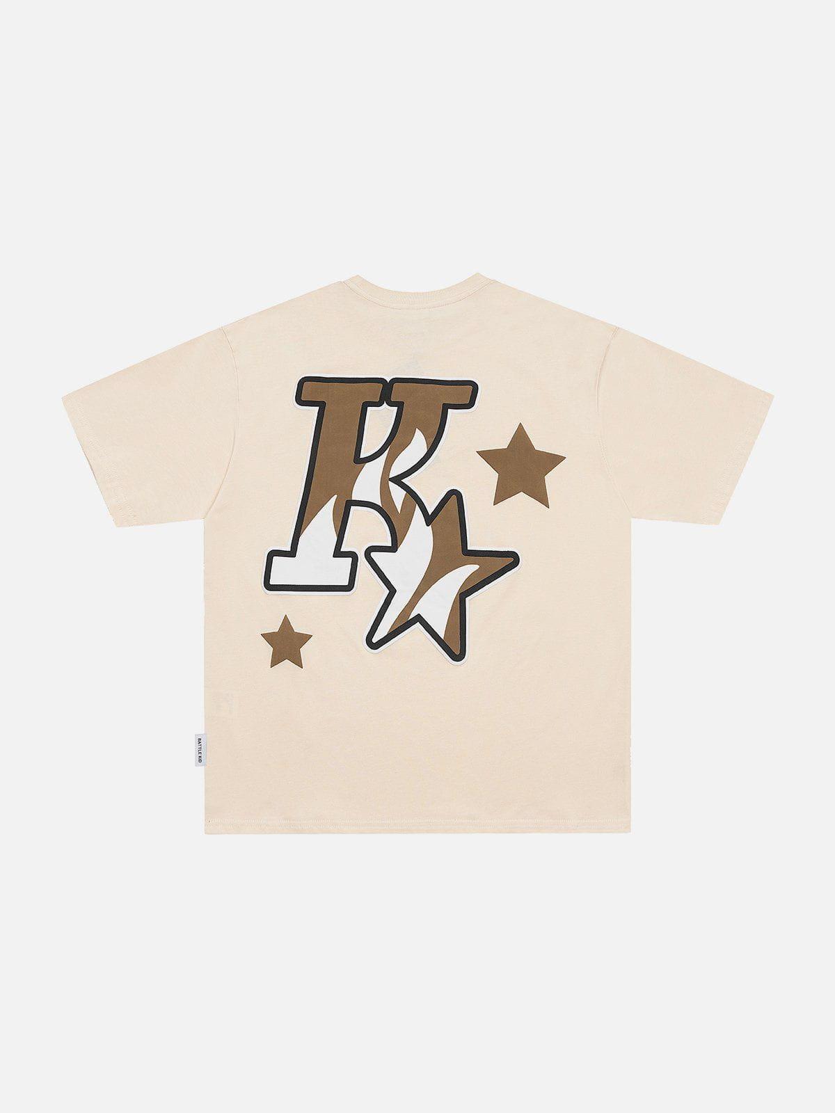 Concert Outfit Foam Printing Star Tee Concert Outfit Foam Printing Star Tee