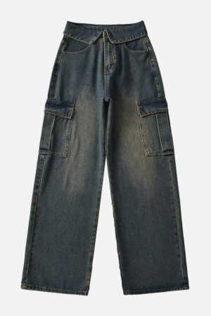 Concert Outfit Fold-Over Cargo Jeans