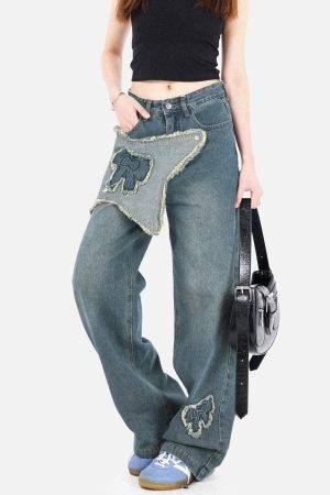 Concert Outfit Fringe Bow Jeans