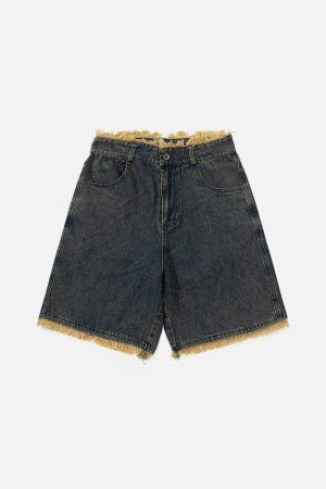 Concert Outfit Fringe Denim Jorts