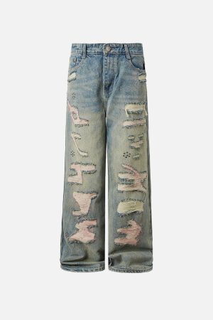 Concert Outfit Fringe Distressed Jeans