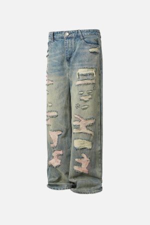 Concert Outfit Fringe Distressed Jeans