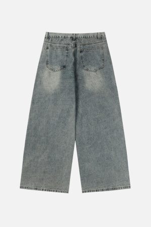 Concert Outfit Fringe Patchwork Loose Jeans