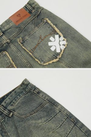 Concert Outfit Fringe Pocket Jeans