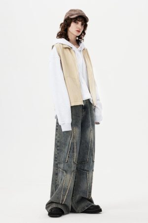 Concert Outfit Fringe Star Loose Jeans