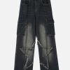 Concert Outfit Fringe Star Washed Jeans