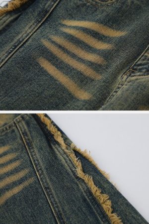 Concert Outfit Fringe Washed Jeans