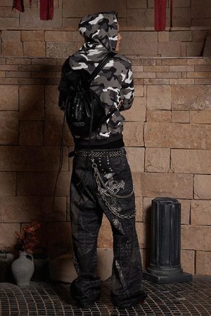 Concert Outfit Full Cross Stitching Leather Flare Jeans