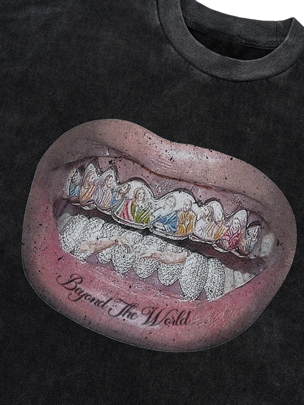 Concert Outfit Full Diamond Tooth Pattern T-Shirt Concert Outfit Full Diamond Tooth Pattern T-Shirt