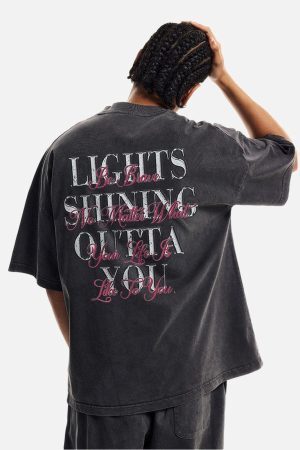 Concert Outfit Full Diamond Tooth Pattern T-Shirt