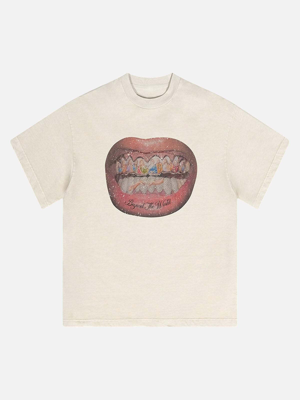 Concert Outfit Full Diamond Tooth Pattern T-Shirt Concert Outfit Full Diamond Tooth Pattern T-Shirt
