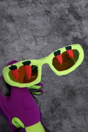Concert Outfit Fun Carrot-Embellished Sunglasses