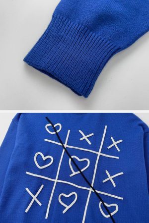 Concert Outfit Fun Embroidery Sweater