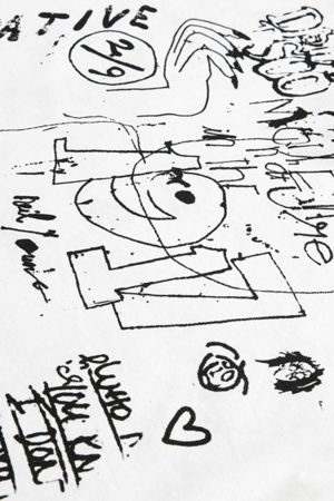 Concert Outfit Fun Graffiti Print Short Sleeve Shirt