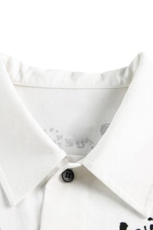 Concert Outfit Fun Graffiti Print Short Sleeve Shirt