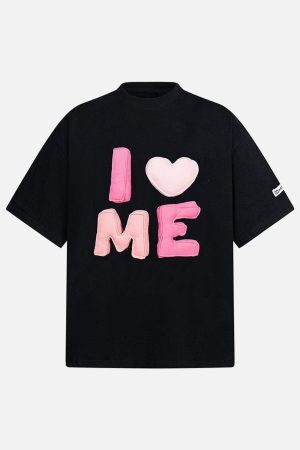 Concert Outfit Fun 'I Love Me' Embroidered T-Shirt