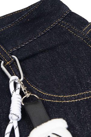 Concert Outfit Fun Letter Pocket Barrel Jeans