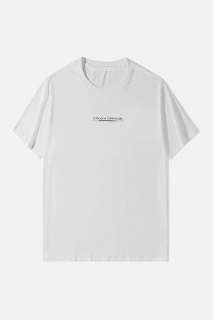 Concert Outfit Functional Reflective Strip Print Cotton Tee