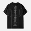 Concert Outfit Functional Reflective Strip Print Cotton Tee