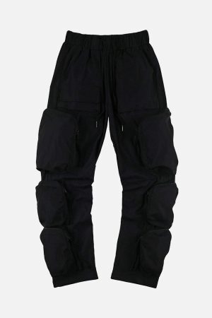 Concert Outfit Functional Wind Zipper Multi-Pocket Work Pants
