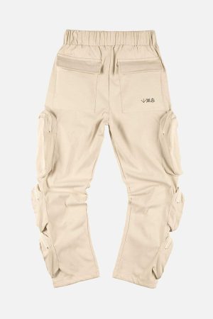 Concert Outfit Functional Wind Zipper Multi-Pocket Work Pants