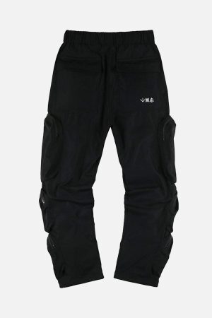 Concert Outfit Functional Wind Zipper Multi-Pocket Work Pants