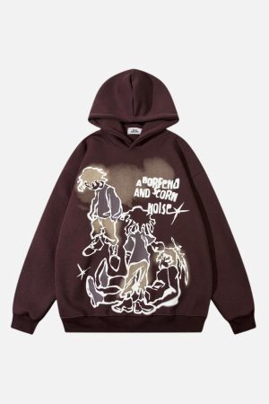 Concert Outfit Funny Cartoon Graphic Hoodie