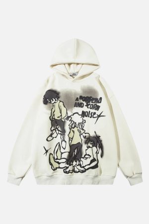 Concert Outfit Funny Cartoon Graphic Hoodie