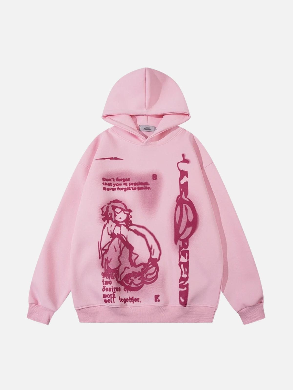 Concert Outfit Funny Cartoon Print Hoodie Concert Outfit Funny Cartoon Print Hoodie
