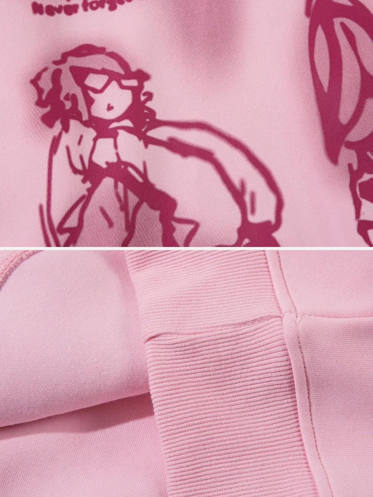 Concert Outfit Funny Cartoon Print Hoodie Concert Outfit Funny Cartoon Print Hoodie