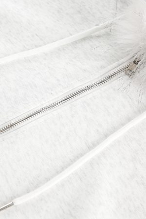 Concert Outfit Fur Collar Stitch Detail Cardigan