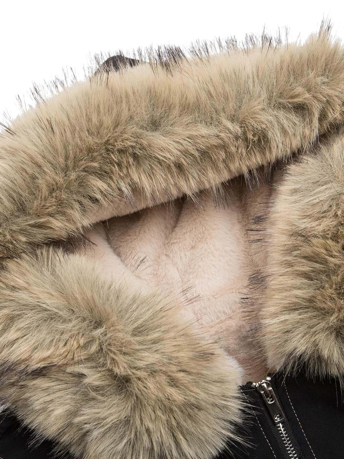 Concert Outfit Fur Lined Zip Up Hooded Bomber Jacket Concert Outfit Fur Lined Zip Up Hooded Bomber Jacket