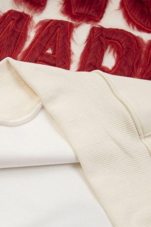 Concert Outfit Fur Patchwork Embroidered Stitching Hoodie