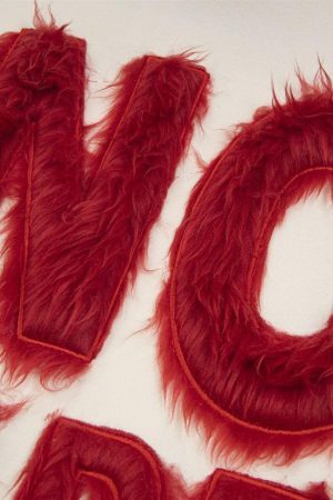 Concert Outfit Fur Patchwork Embroidered Stitching Hoodie