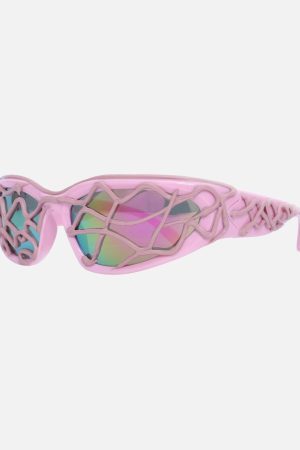 Concert Outfit Futuristic Wavy Frame Sunglasses