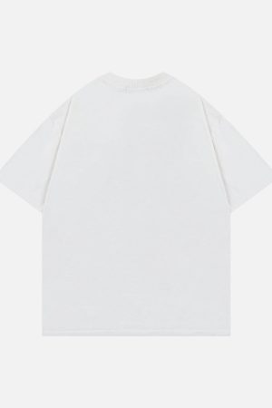 Concert Outfit Fuzzy Font Print Washed Tee