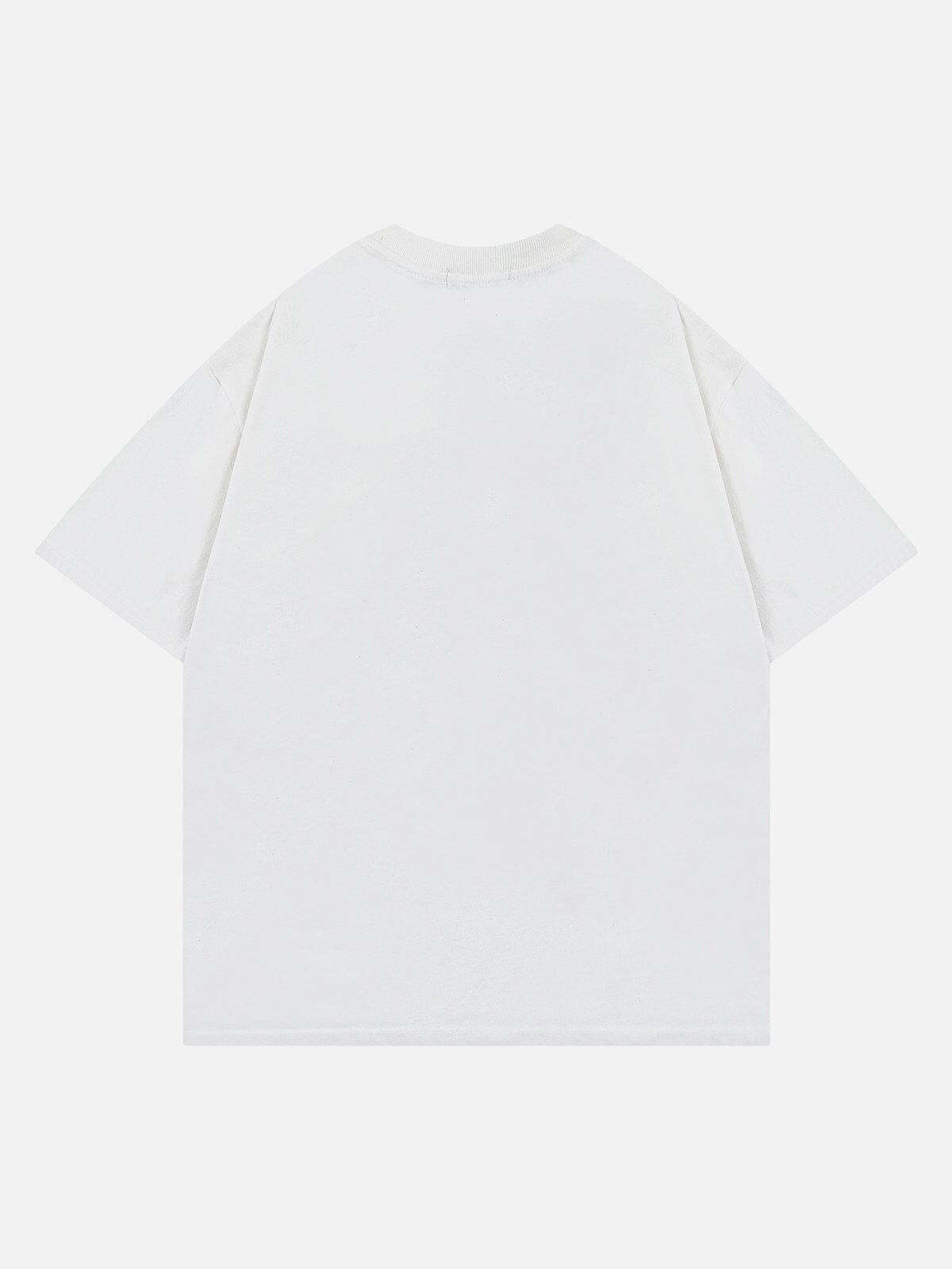 Concert Outfit Fuzzy Font Print Washed Tee Concert Outfit Fuzzy Font Print Washed Tee