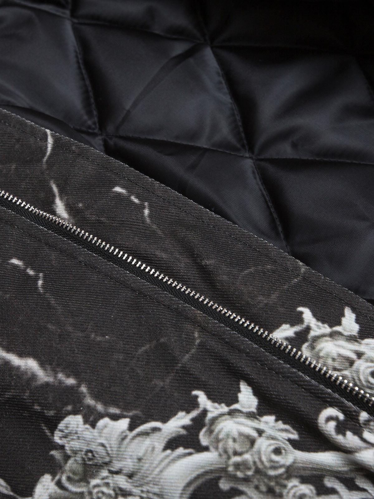 Concert Outfit Gem Printed Quilted Bomber Jacket Concert Outfit Gem Printed Quilted Bomber Jacket